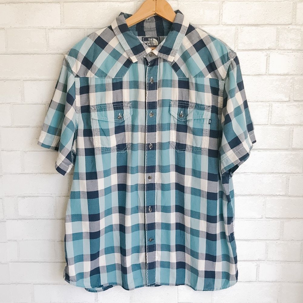 The North Face Checkered Button Down Short Sleeve